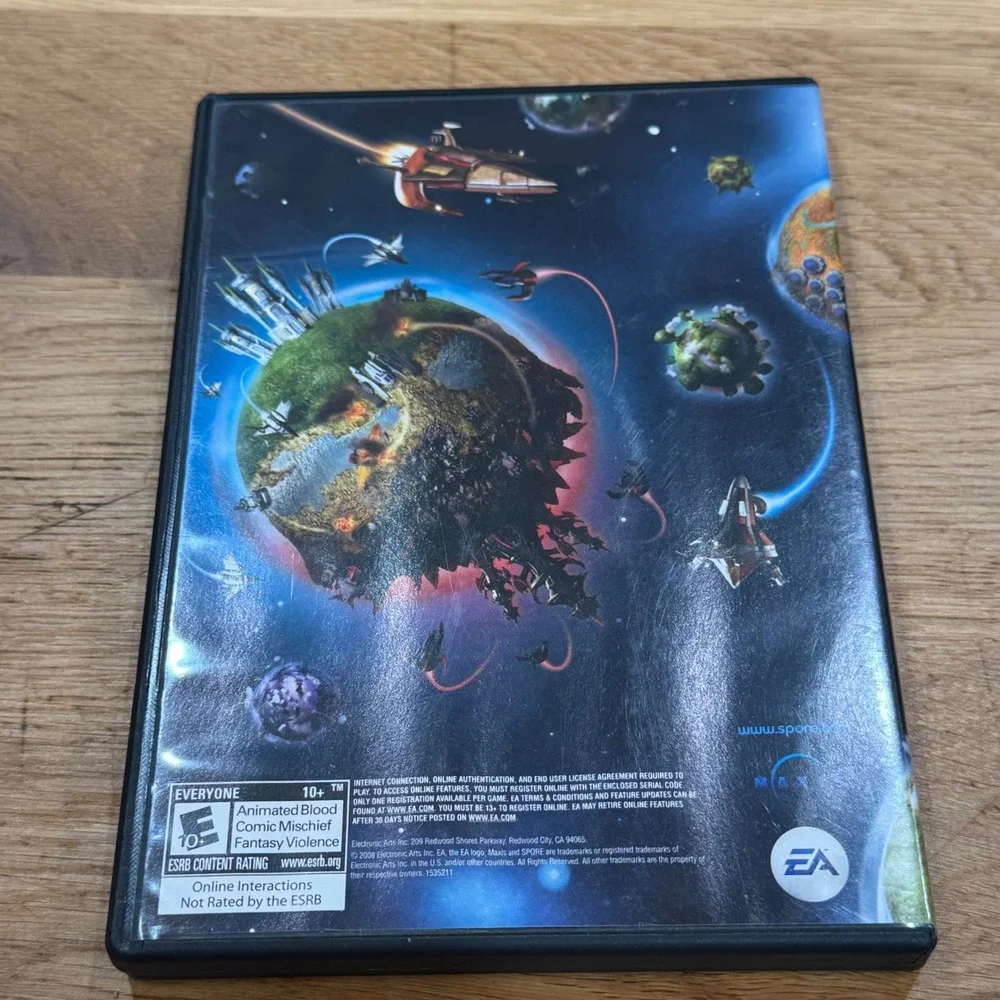 Spore PC Mac DVD-ROM Video Game 2008 EA Maxis Life Simulation Strategy Case